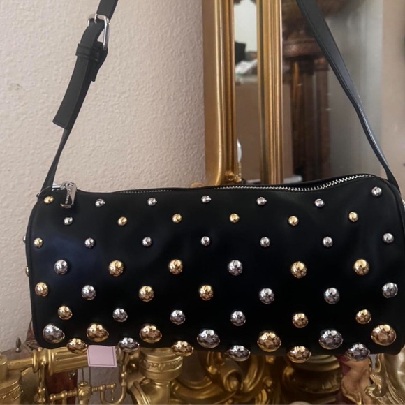 BCBGeneration Handbags - Bcbgeneration studded bag silver gold and monogram logo on the back